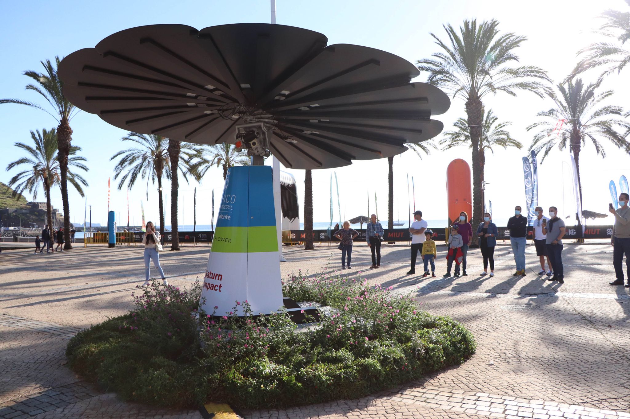 SmartFlower installed in Portugal (Madeira), town of Machico